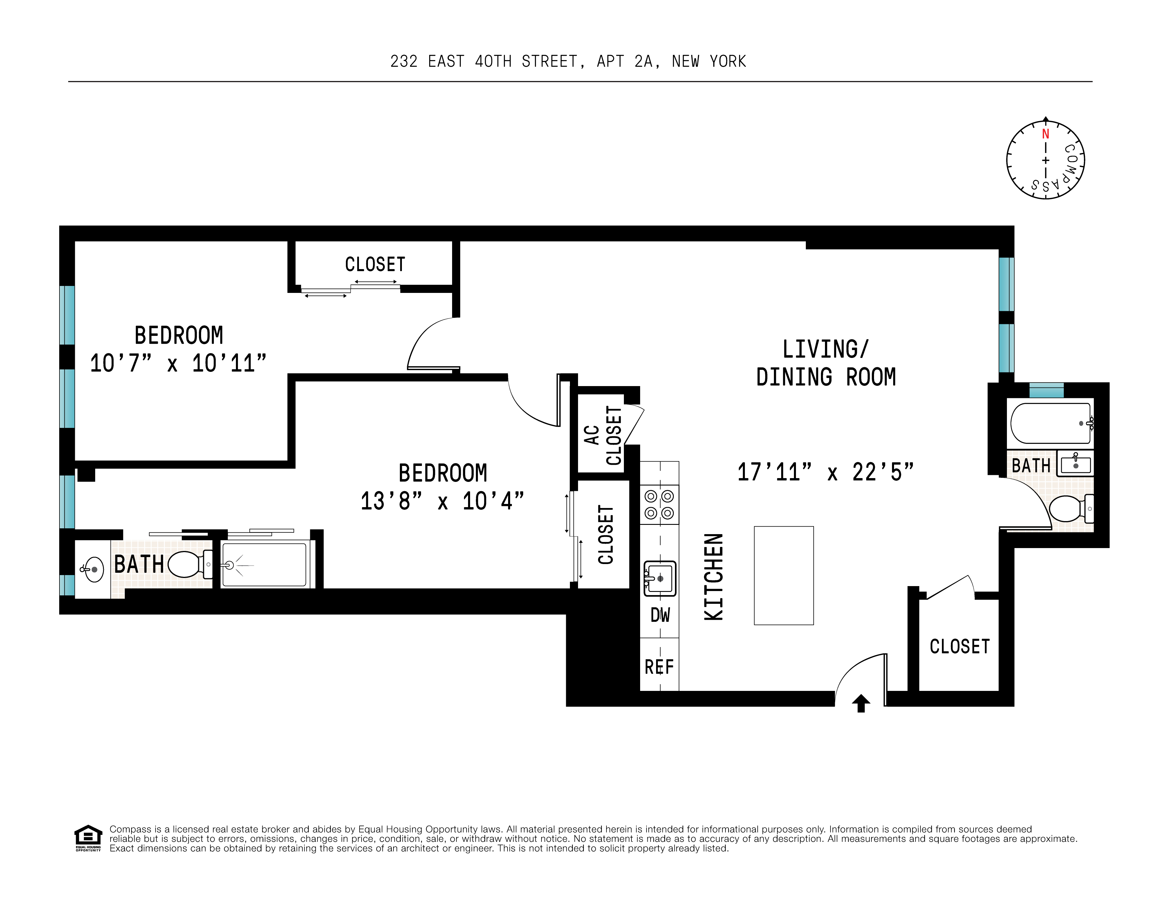 Floorplan for 232 East 40th Street, 2A