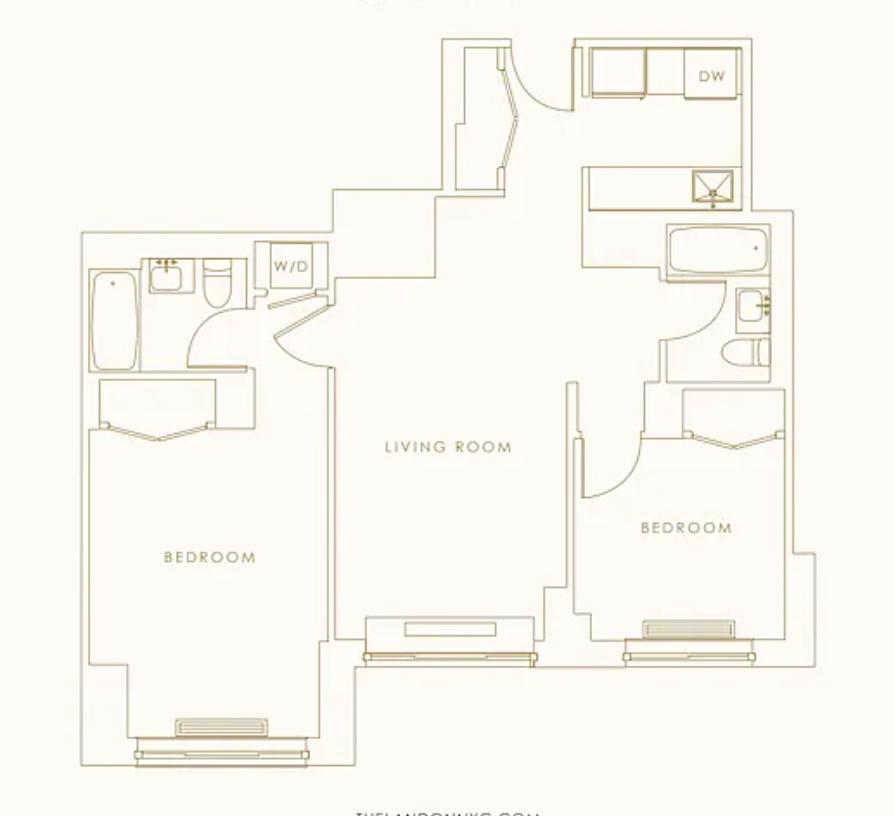 Floorplan for 520 West 43rd Street, 14K