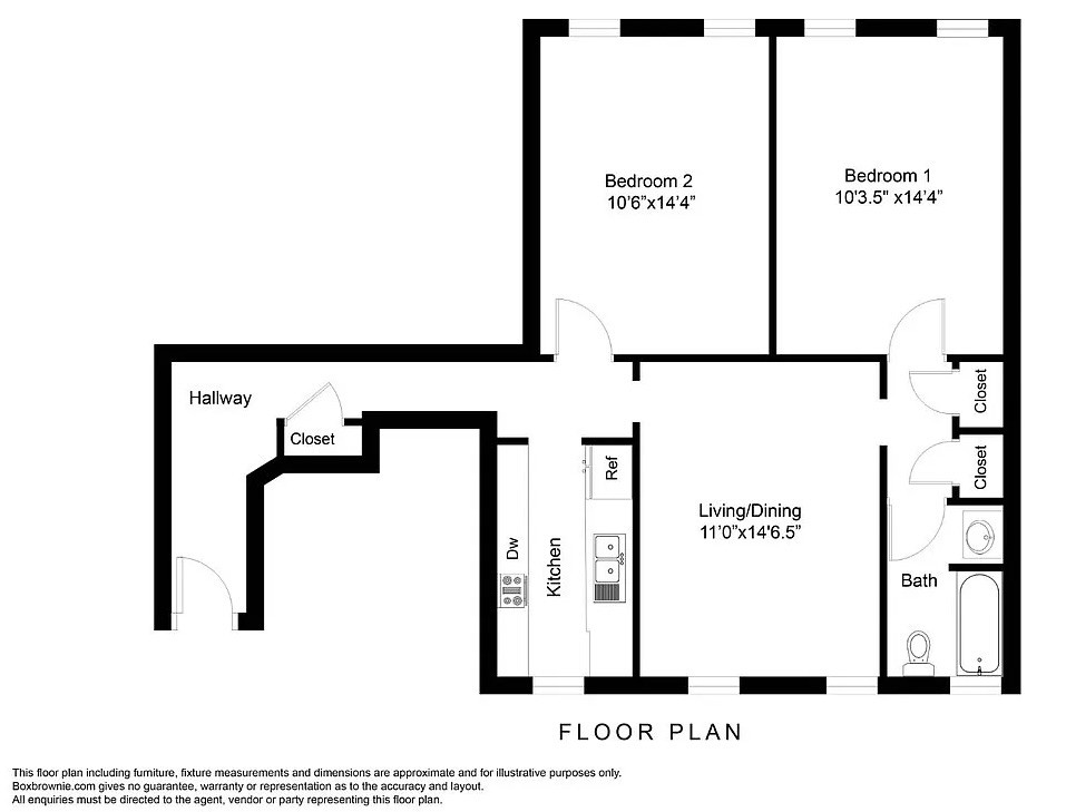 Floorplan for 601 Crown Street, B3