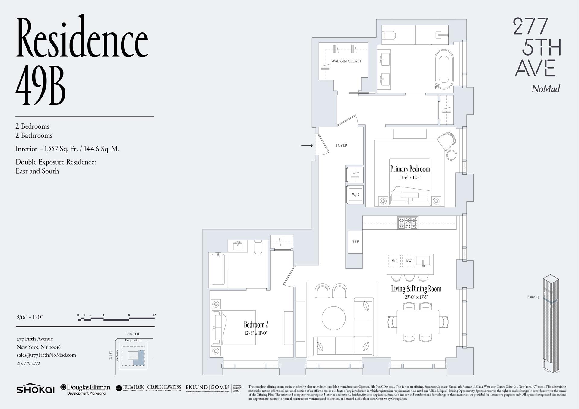 Floorplan for 277 5th Avenue, 49B