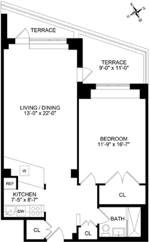 Floorplan for 1 Gracie Terrace, 14B