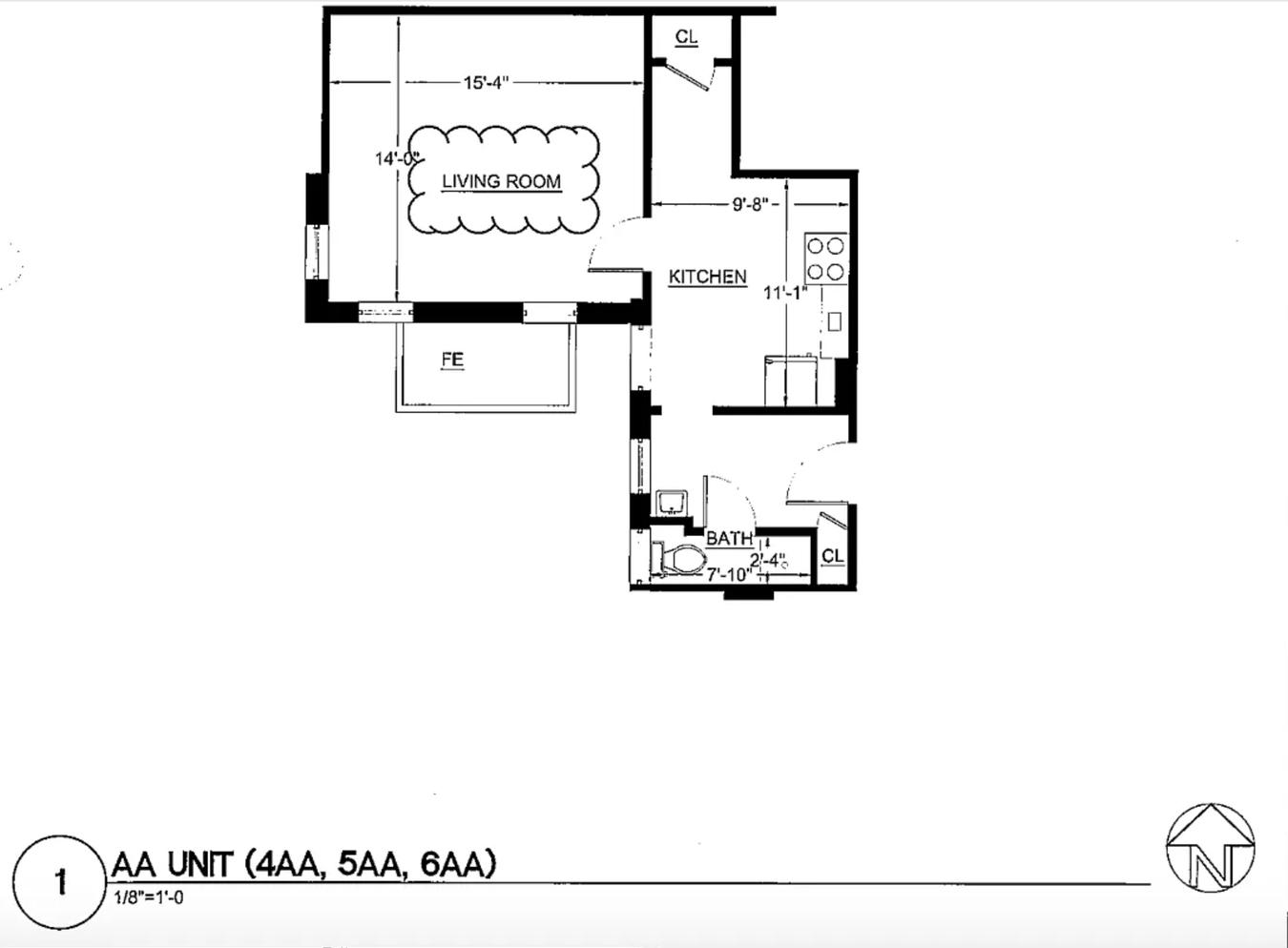 Floorplan for 382 Eastern Parkway, 5AA