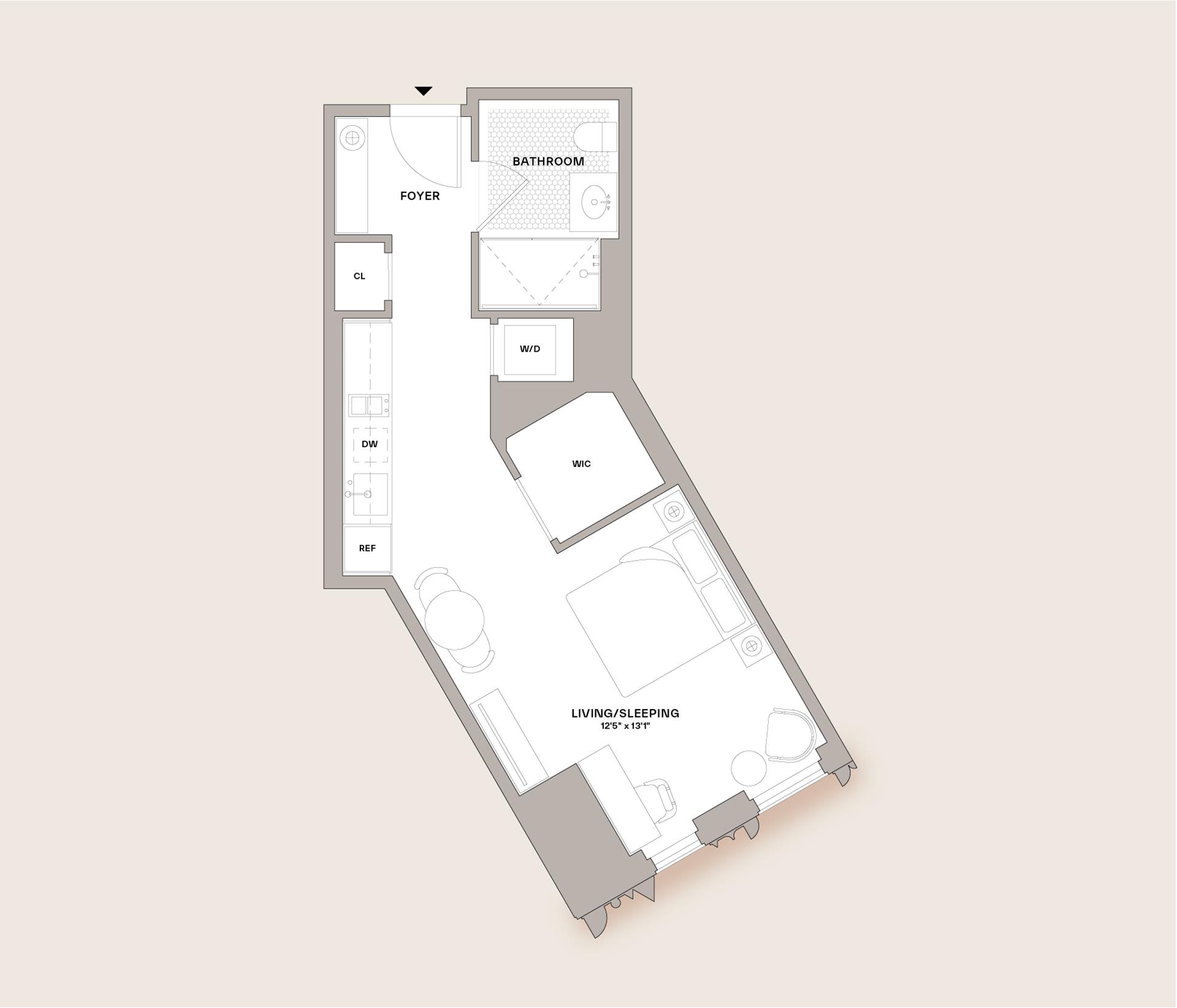 Floorplan for 55 Fleet Street, 16L