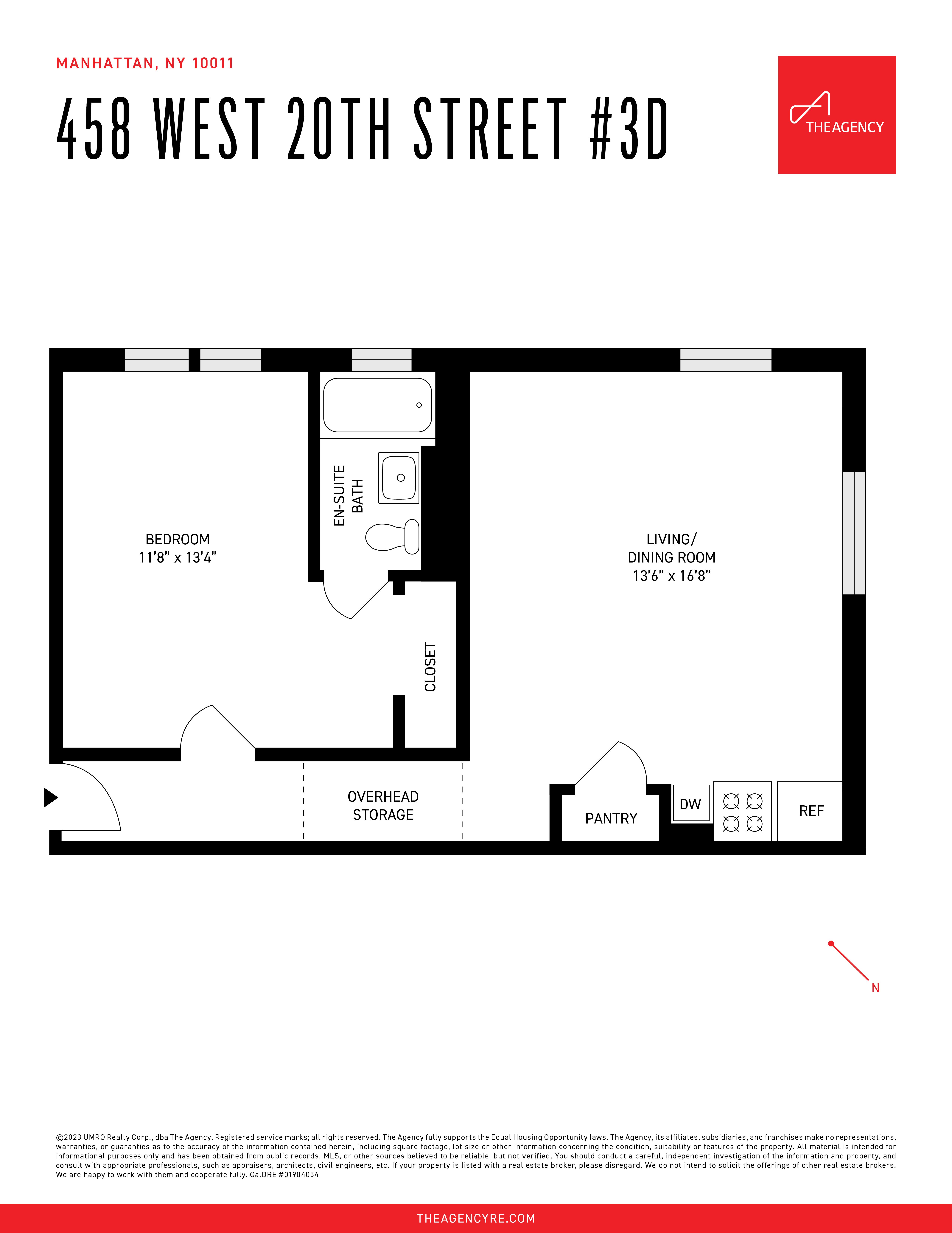 Floorplan for 458 West 20th Street, 3-D