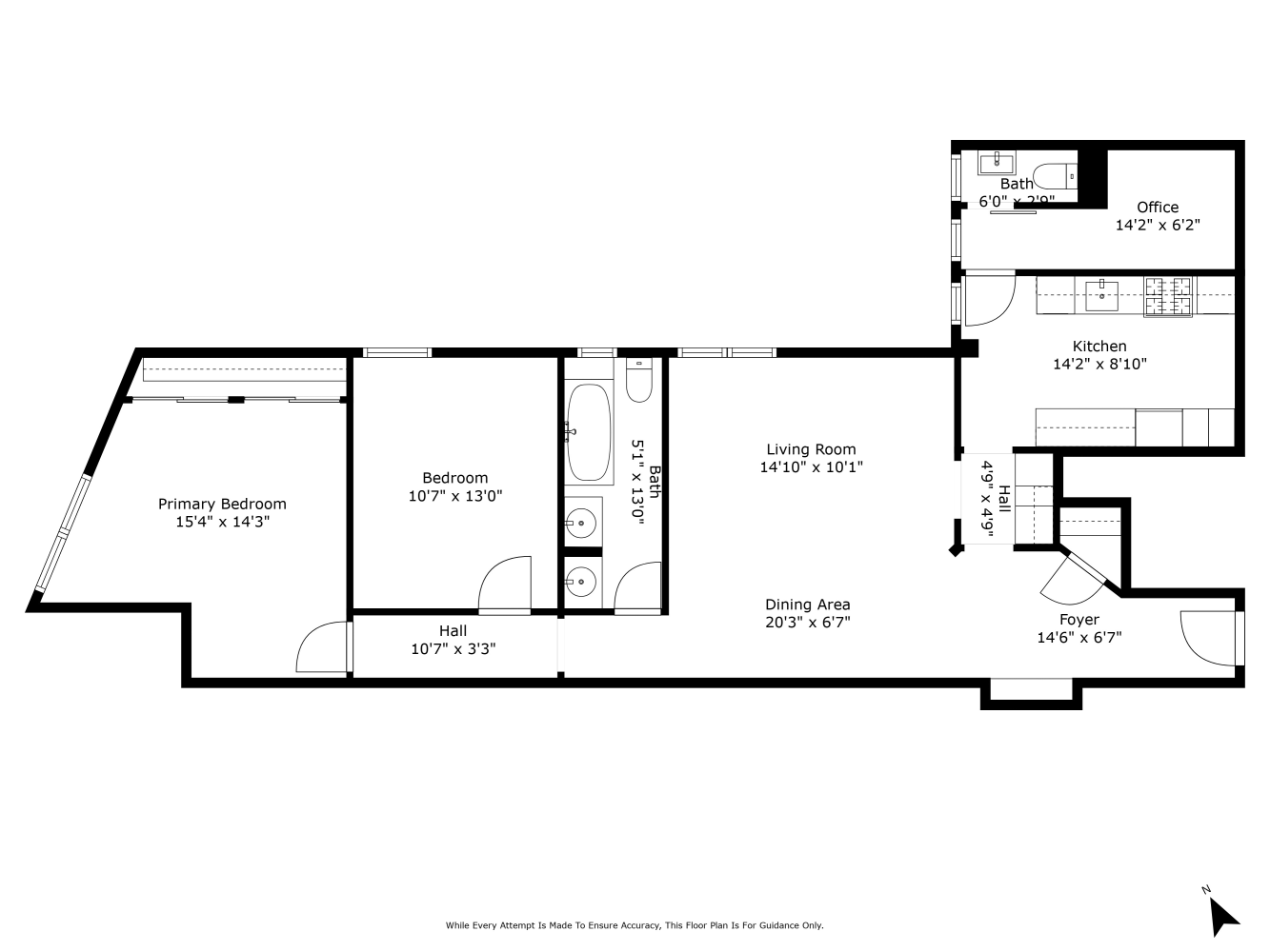 Floorplan for 244 Riverside Drive, 5C