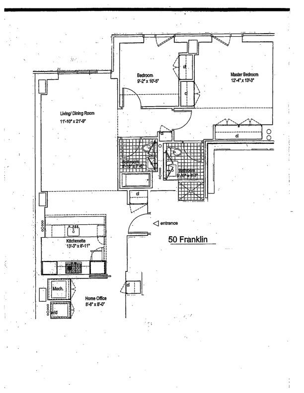 Floorplan for 50 Franklin Street, 11-C