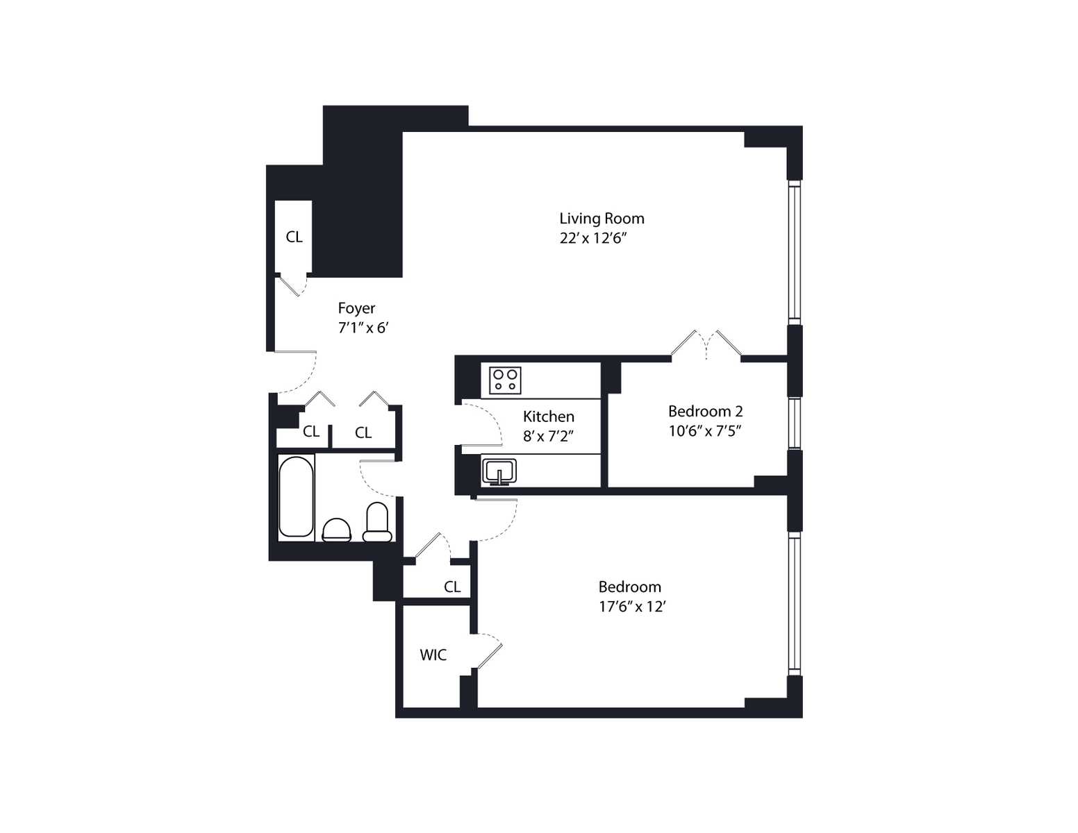 Floorplan for 333 East 66th Street, 9-H