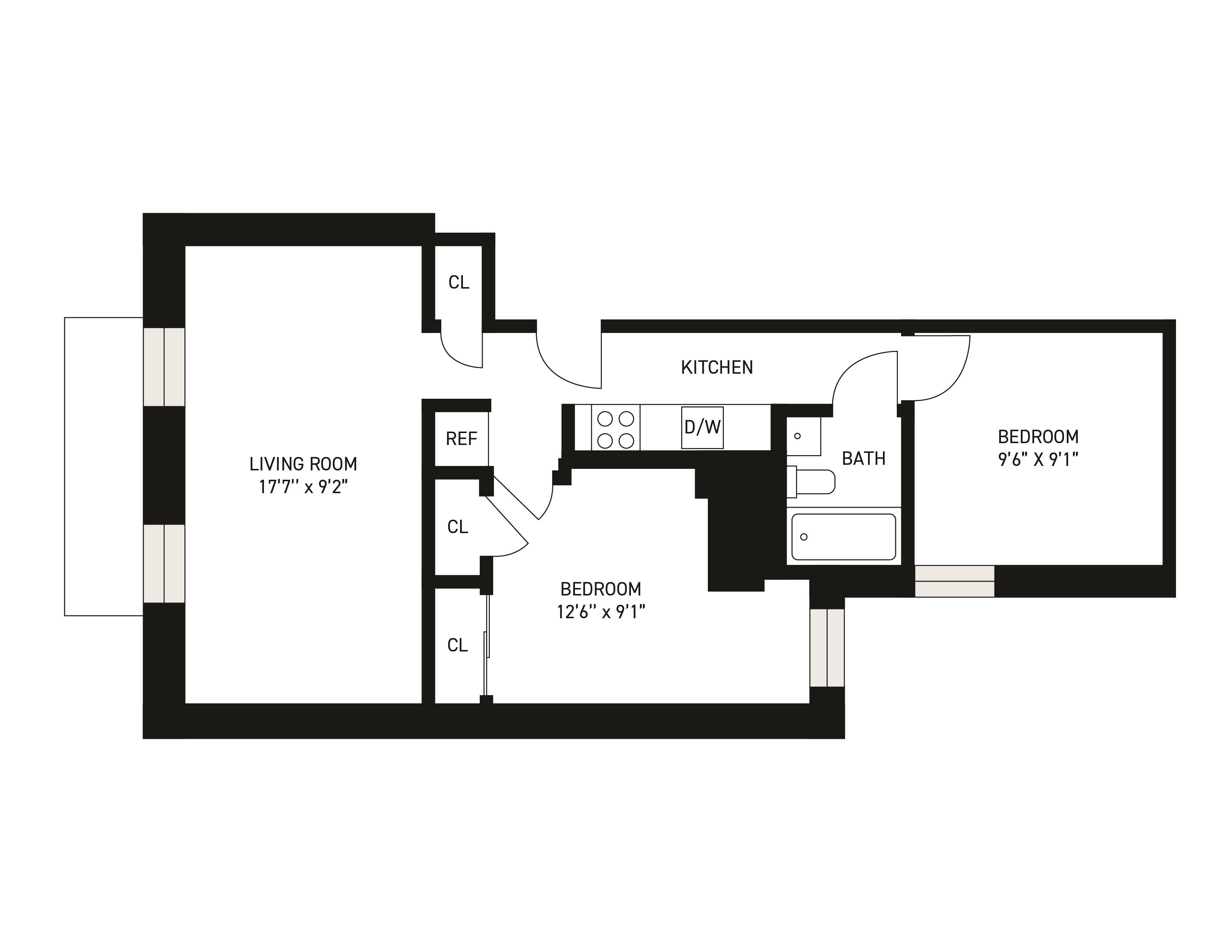 Floorplan for 66 West 84th Street, 4-A