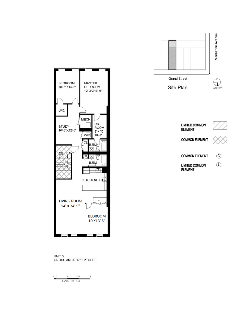 Floorplan for 686 Grand Street, 3A