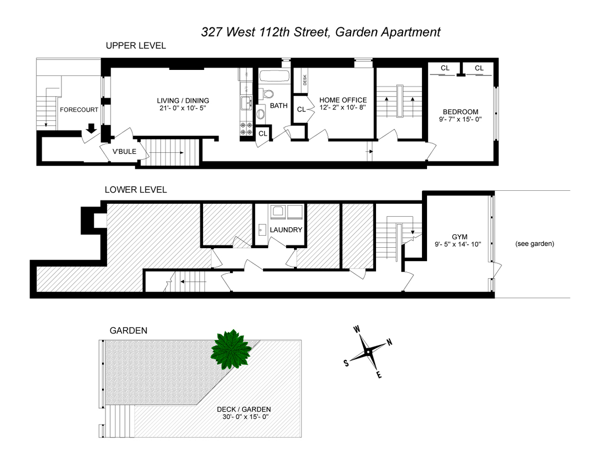 Floorplan for 327 West, 112th Street, 1