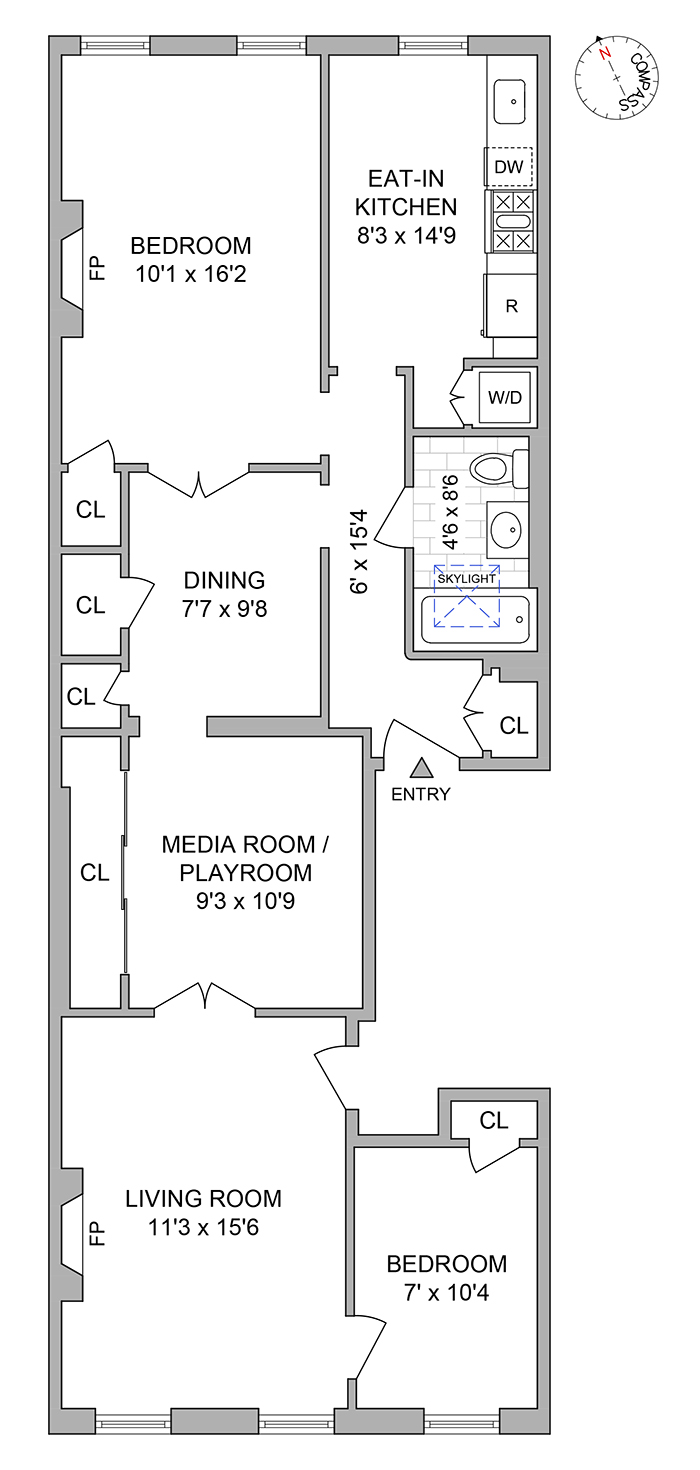 Floorplan for 125 St Marks Place, 3