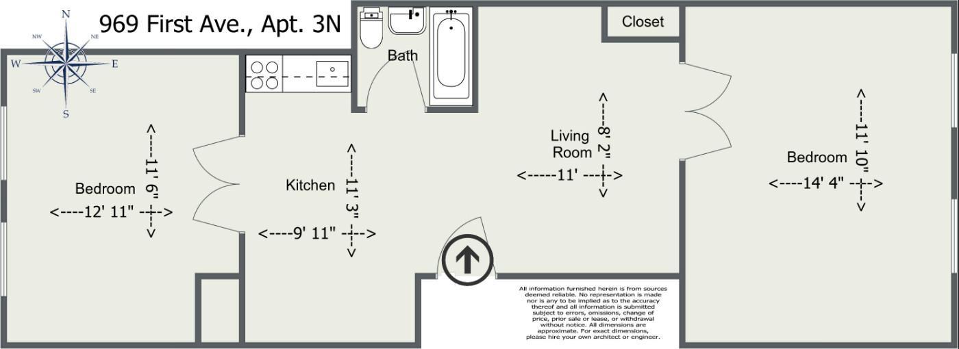 Floorplan for 969 1st Avenue, 3N