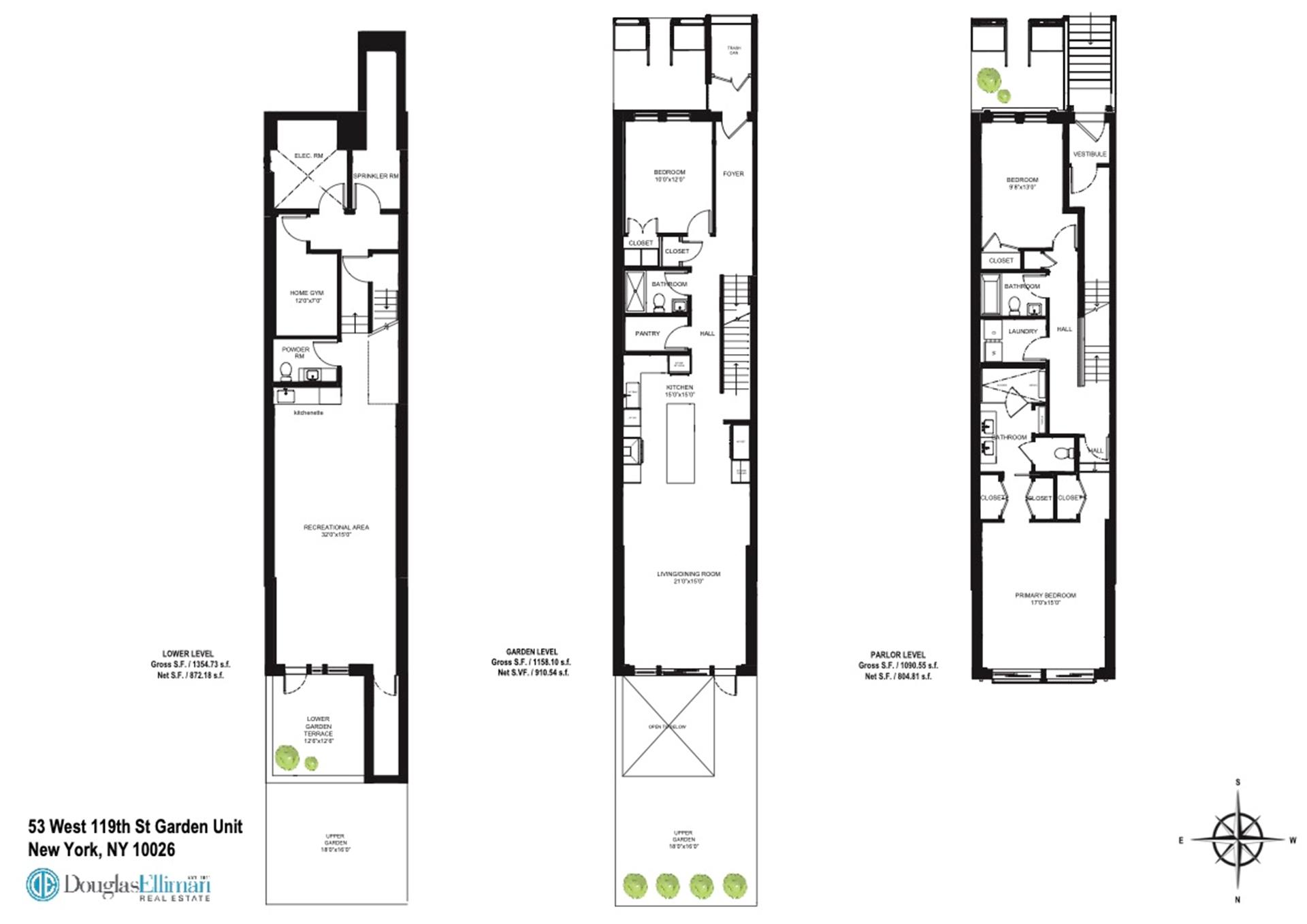 Floorplan for 53 West 119th Street, GARDEN