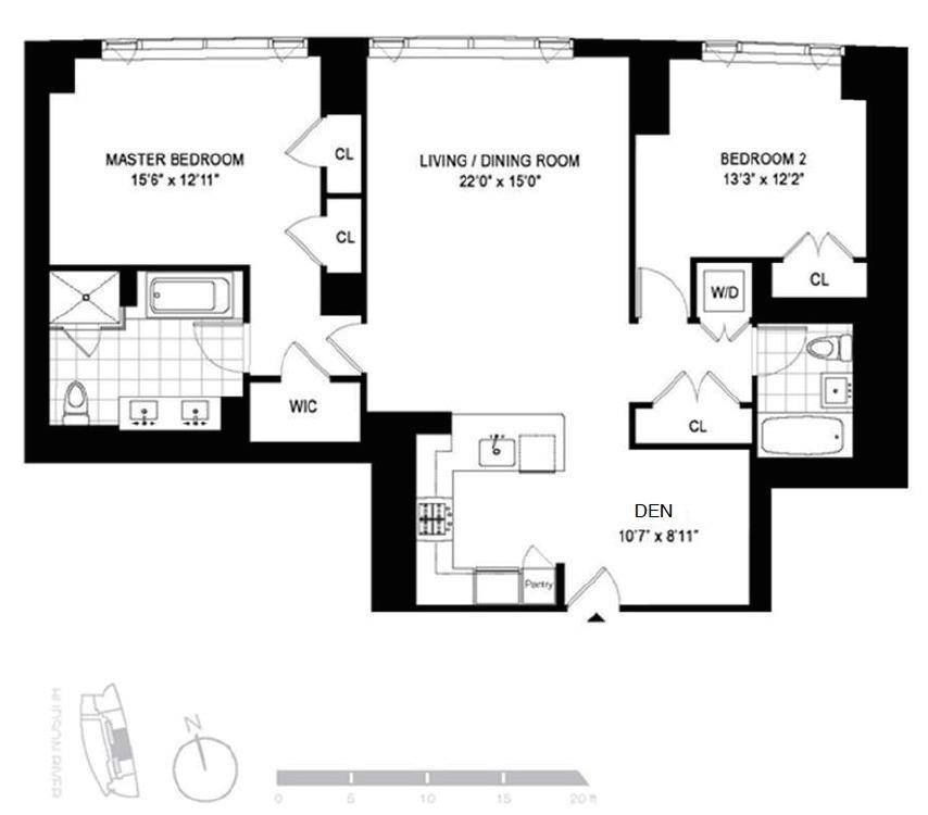 Floorplan for 70 Little West Street, 5-K