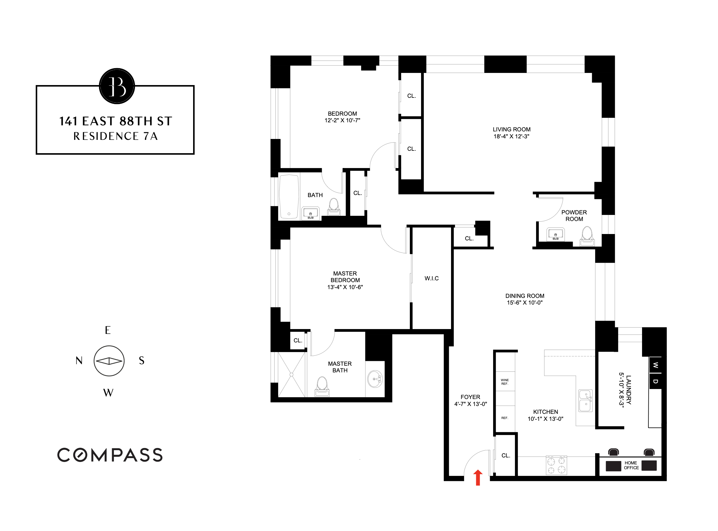 Floorplan for 141 East 88th Street, 7A