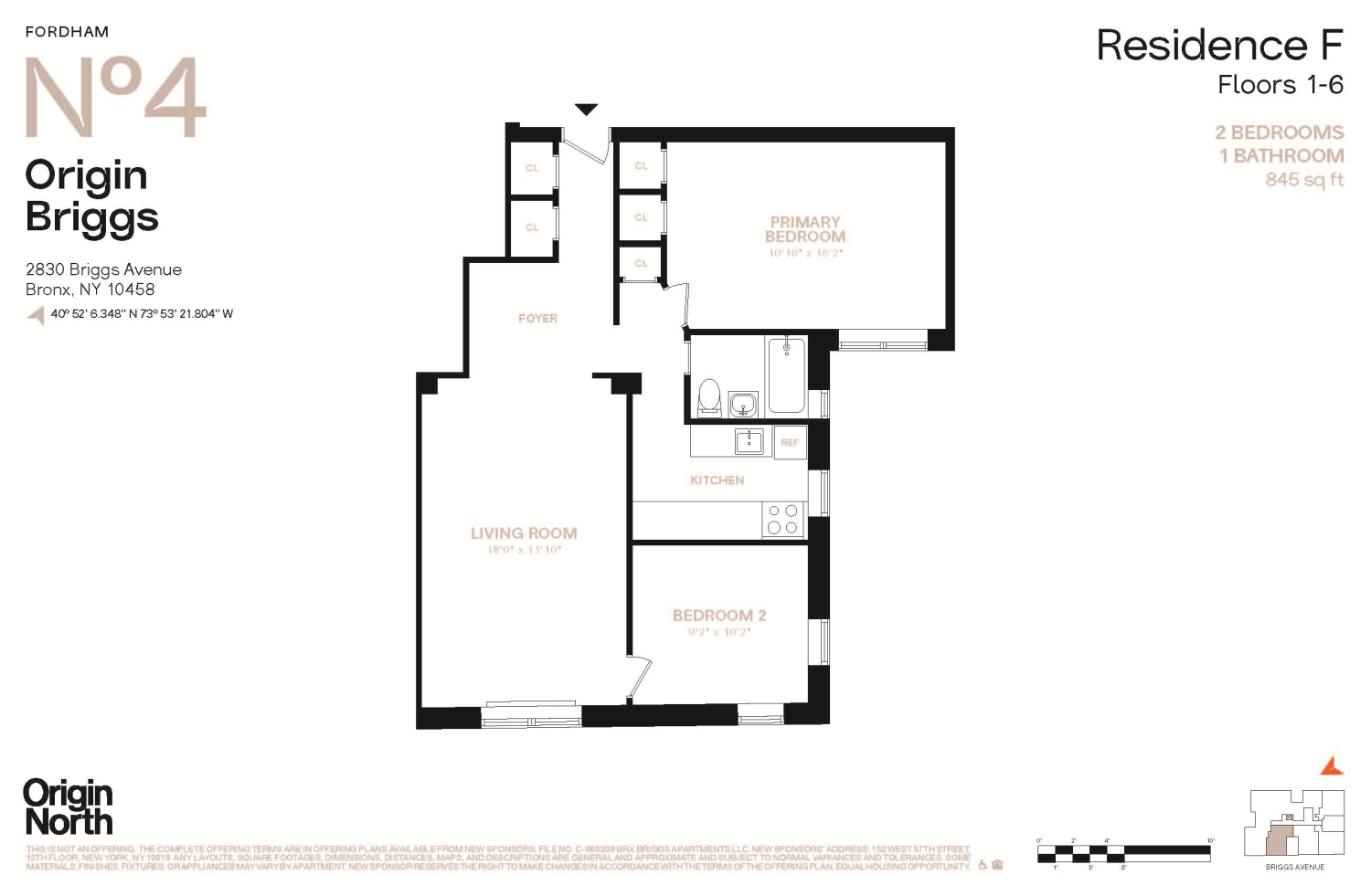 Floorplan for 2830 Briggs Avenue, 5F