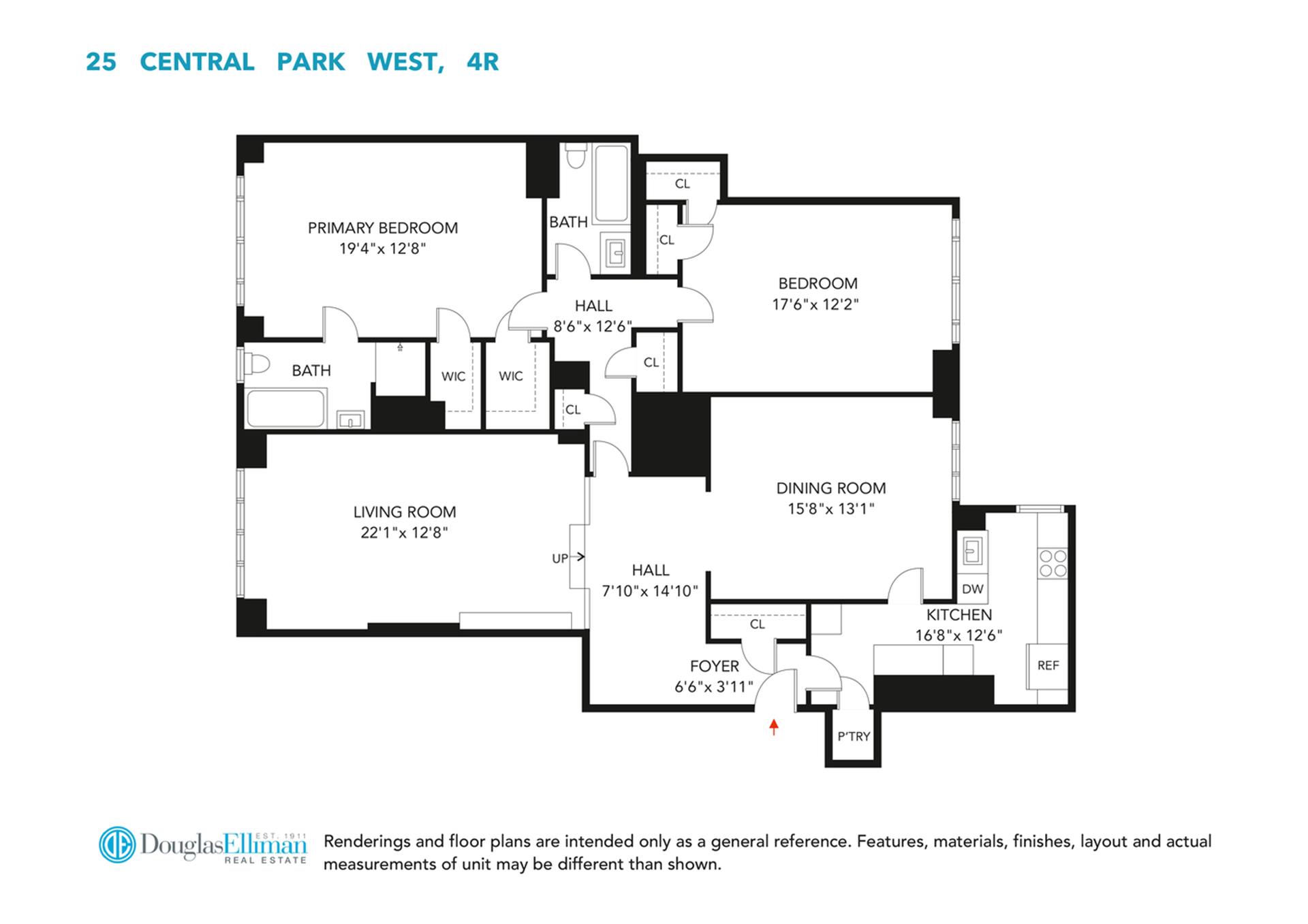 Floorplan for 25 Central Park, 4R