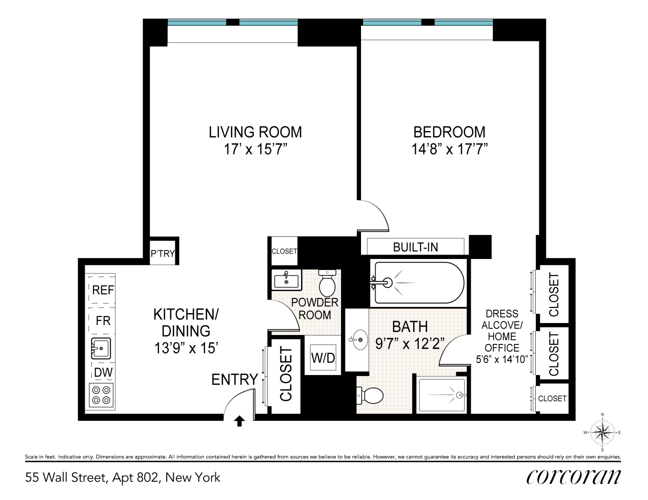 Floorplan for 55 Wall Street, 802