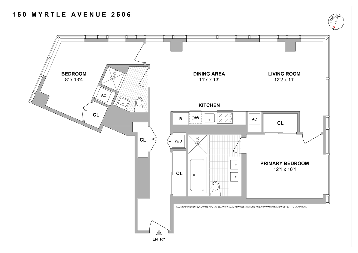 Floorplan for 150 Myrtle Avenue, 2506