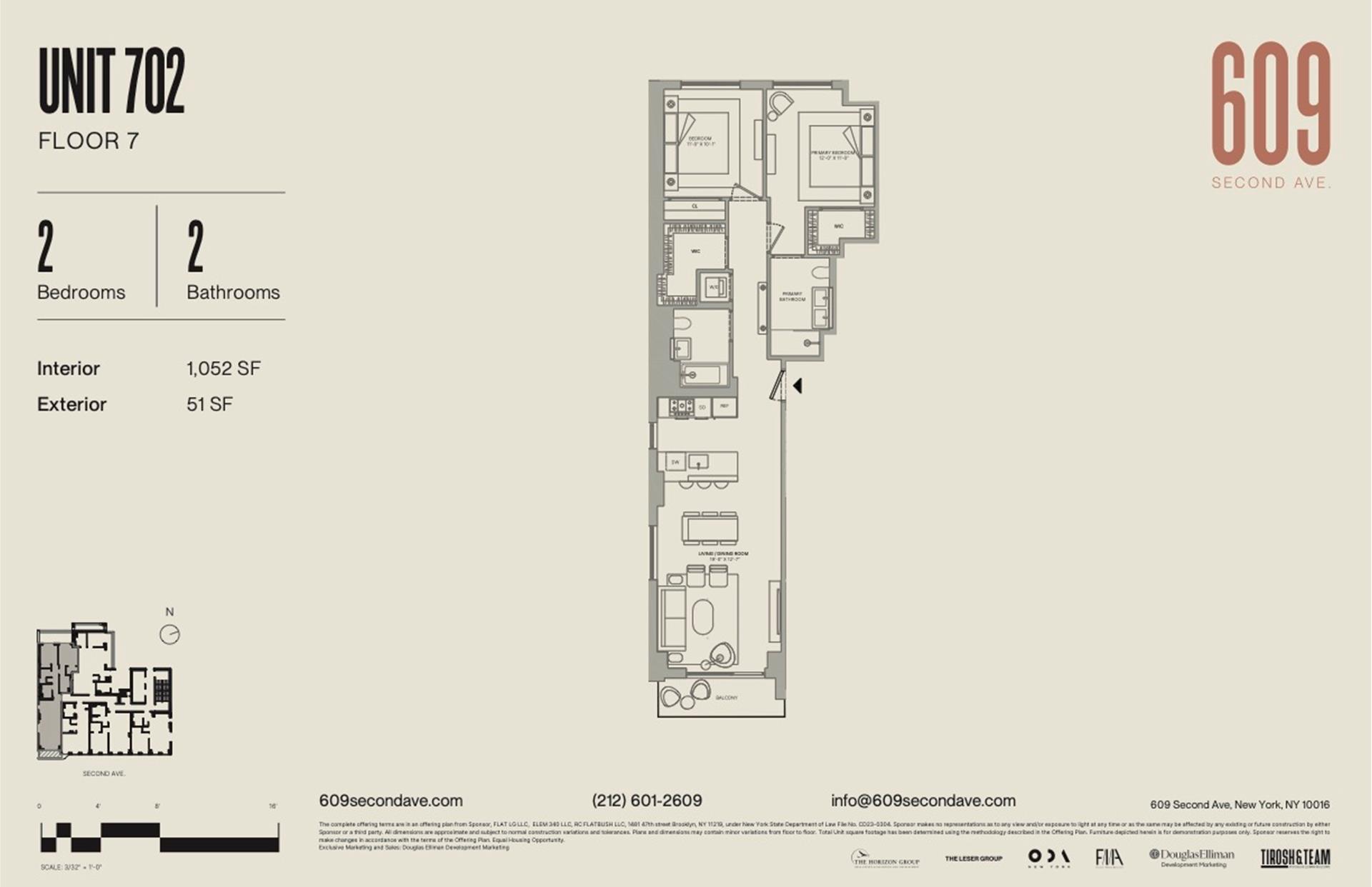 Floorplan for 609 2nd Avenue, 702