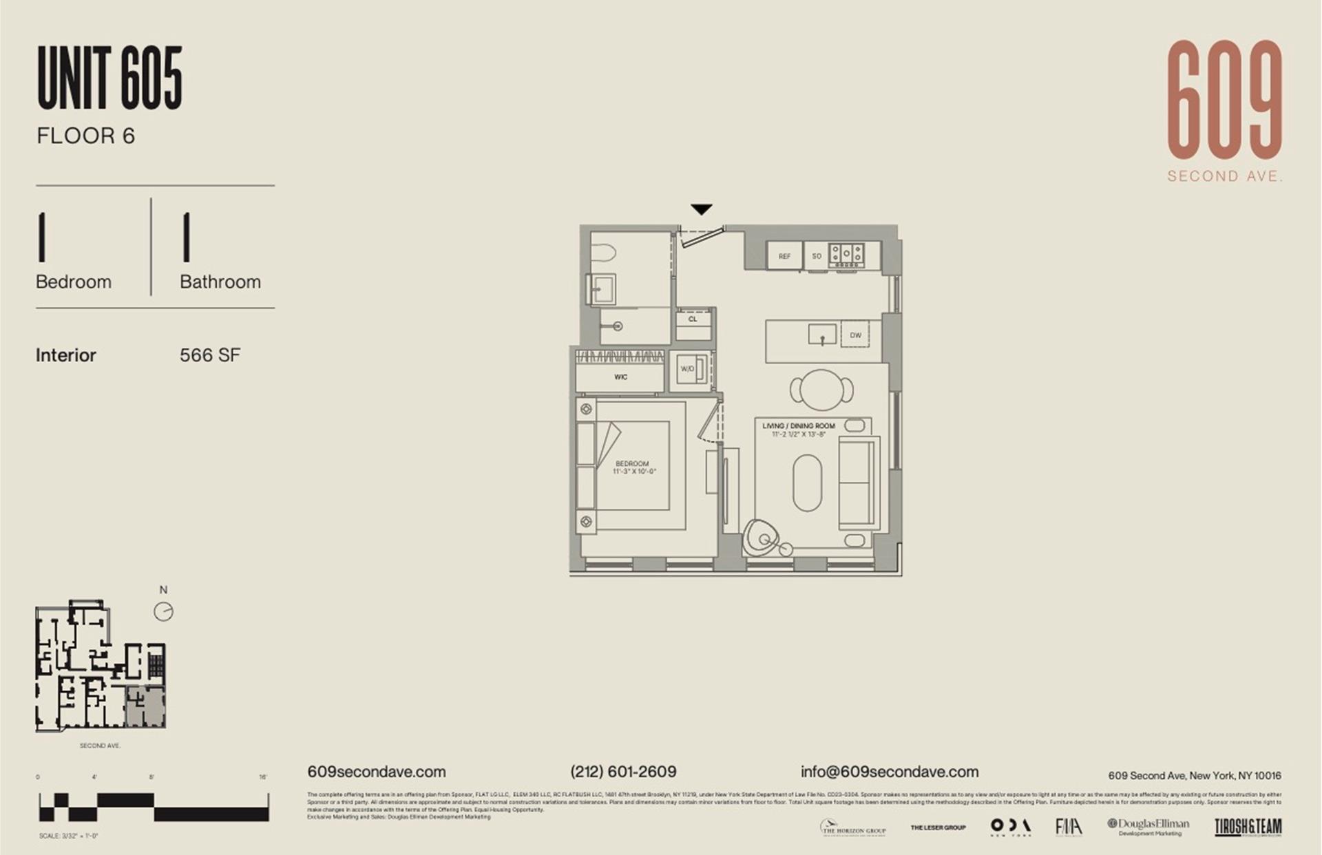 Floorplan for 609 2nd Avenue, 605