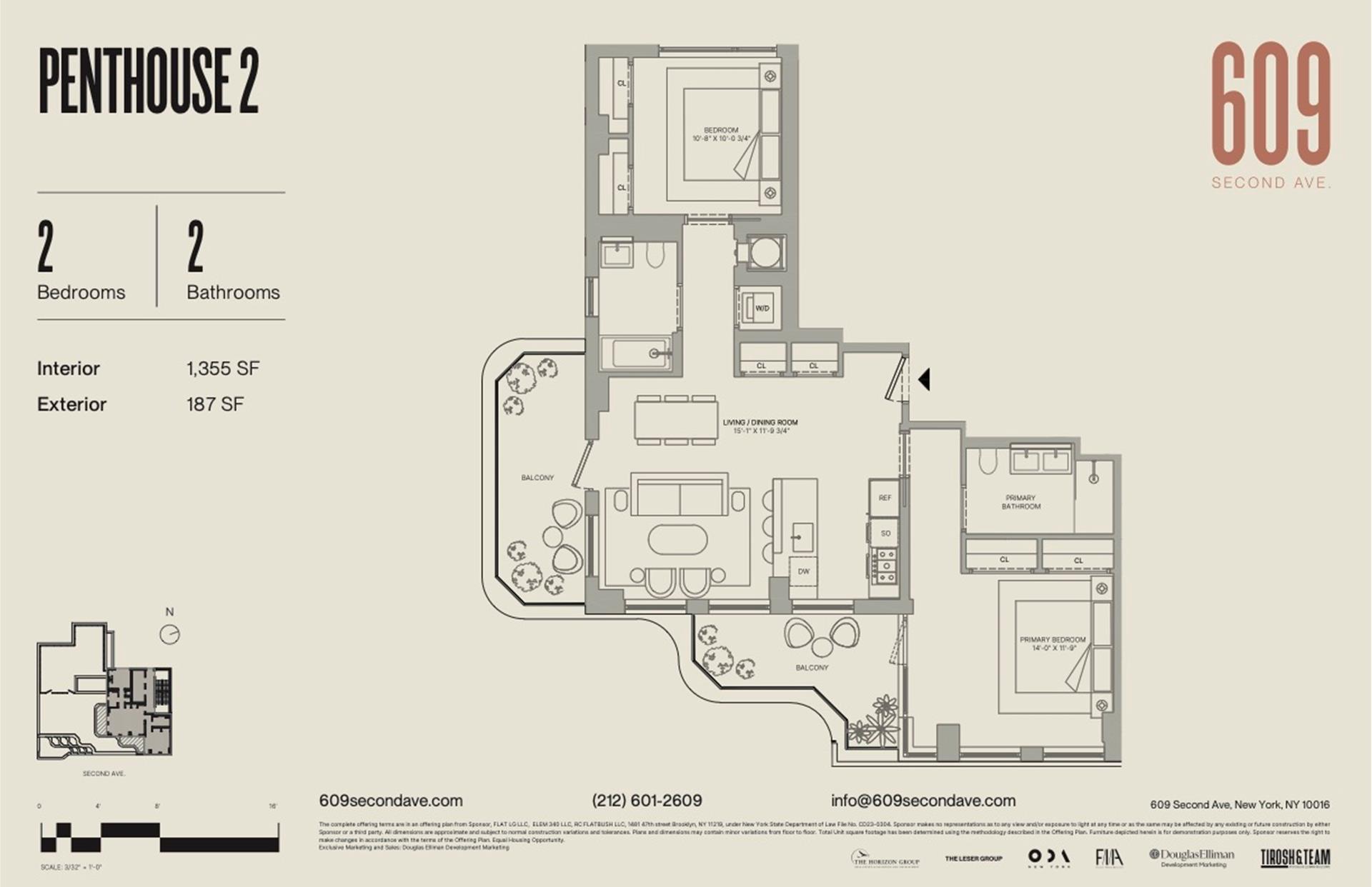 Floorplan for 609 2nd Avenue, PH2