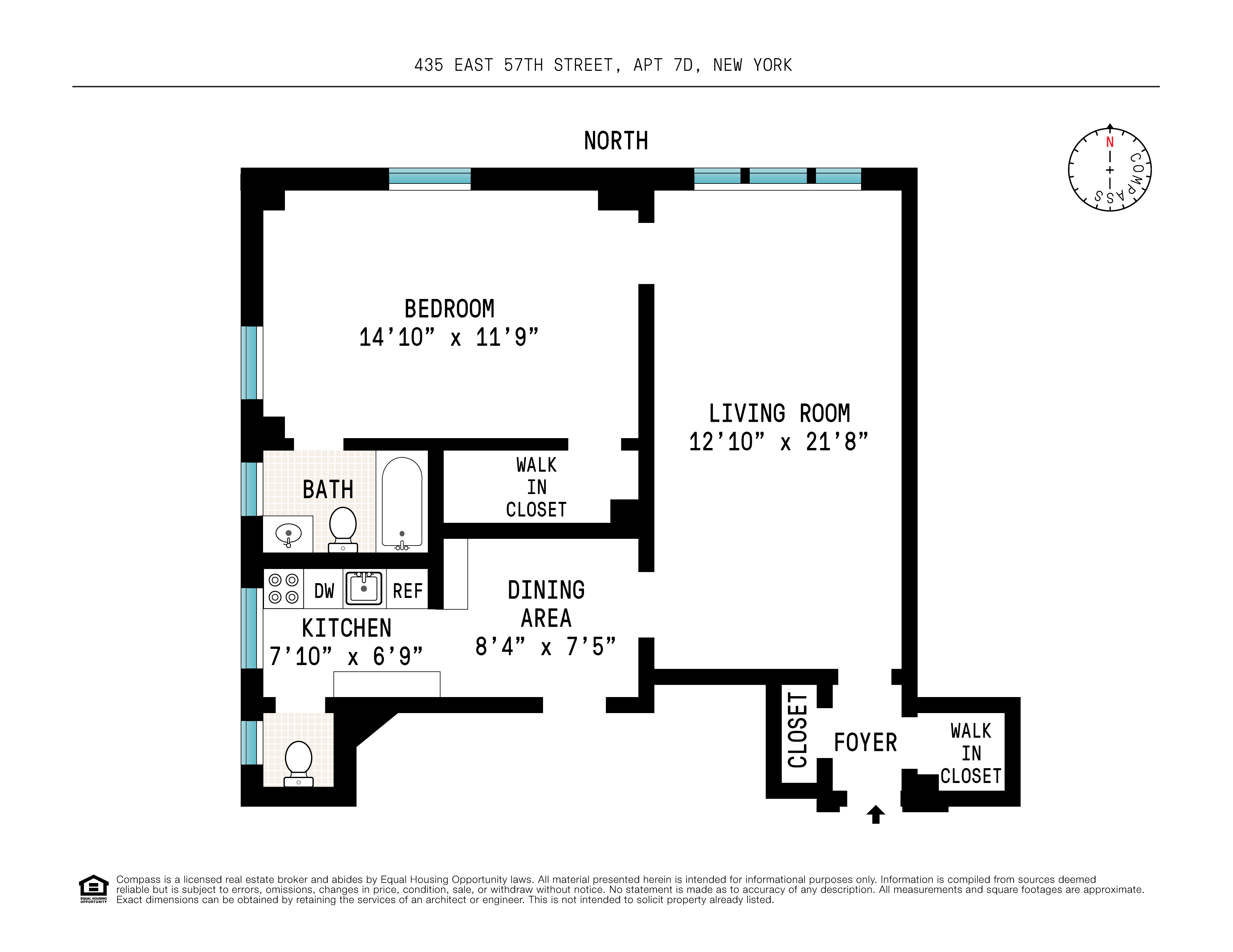 Floorplan for 435 East 57th Street, 7D