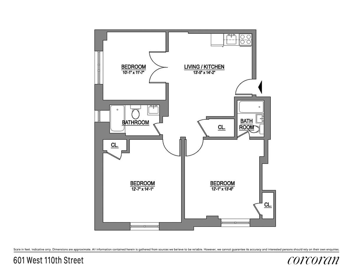 Floorplan for 2841 Broadway, 5L1