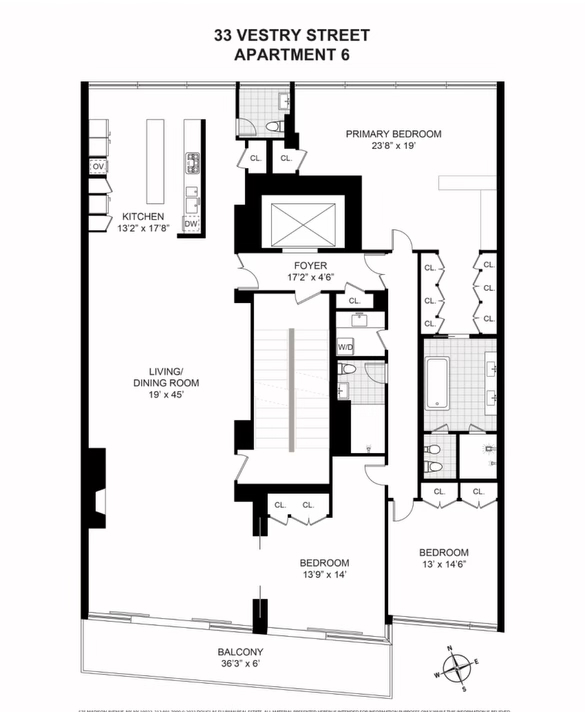 Floorplan for 33 Vestry Street, 6FL