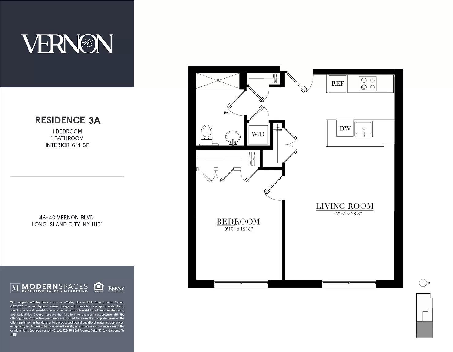 Floorplan for 46-40 Vernon Boulevard, 3-A