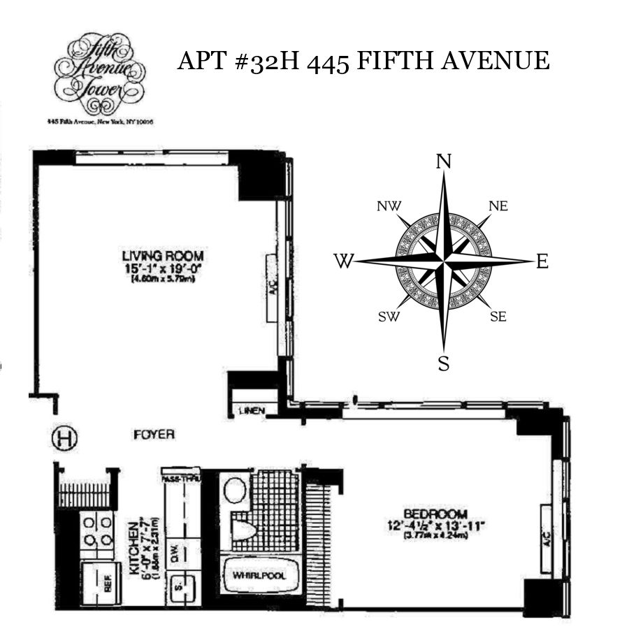 Floorplan for 445 5th Avenue, 32H