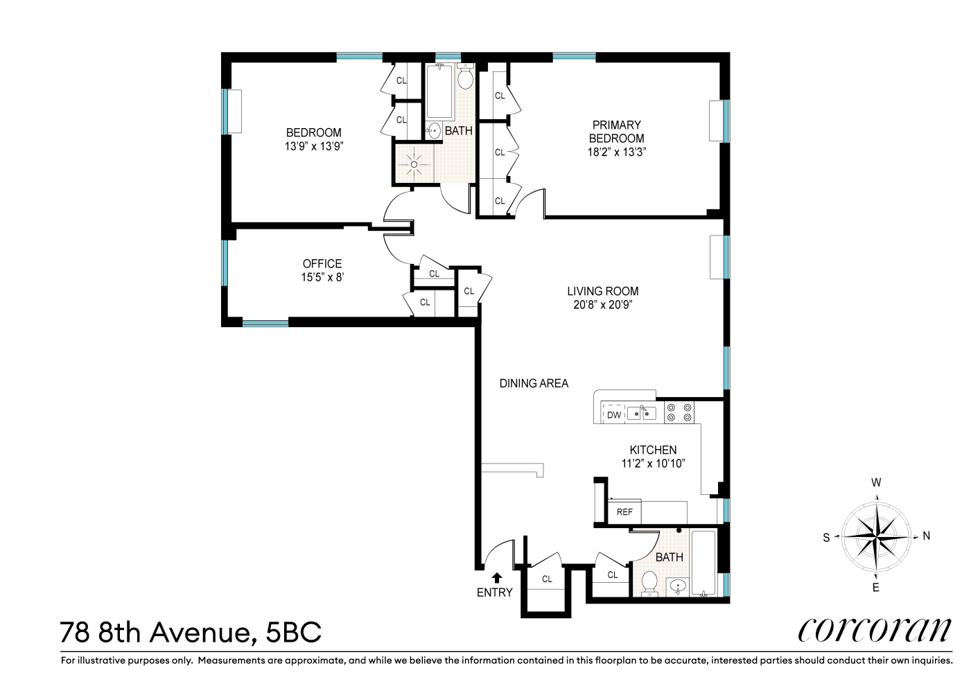 Floorplan for 78 8th Avenue, 5BC