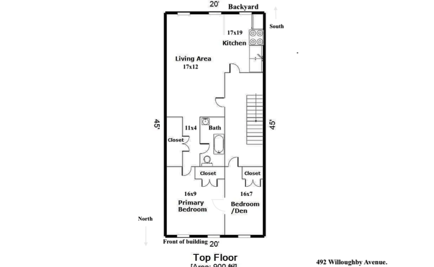 Floorplan for 492 Willoughby Avenue, 4