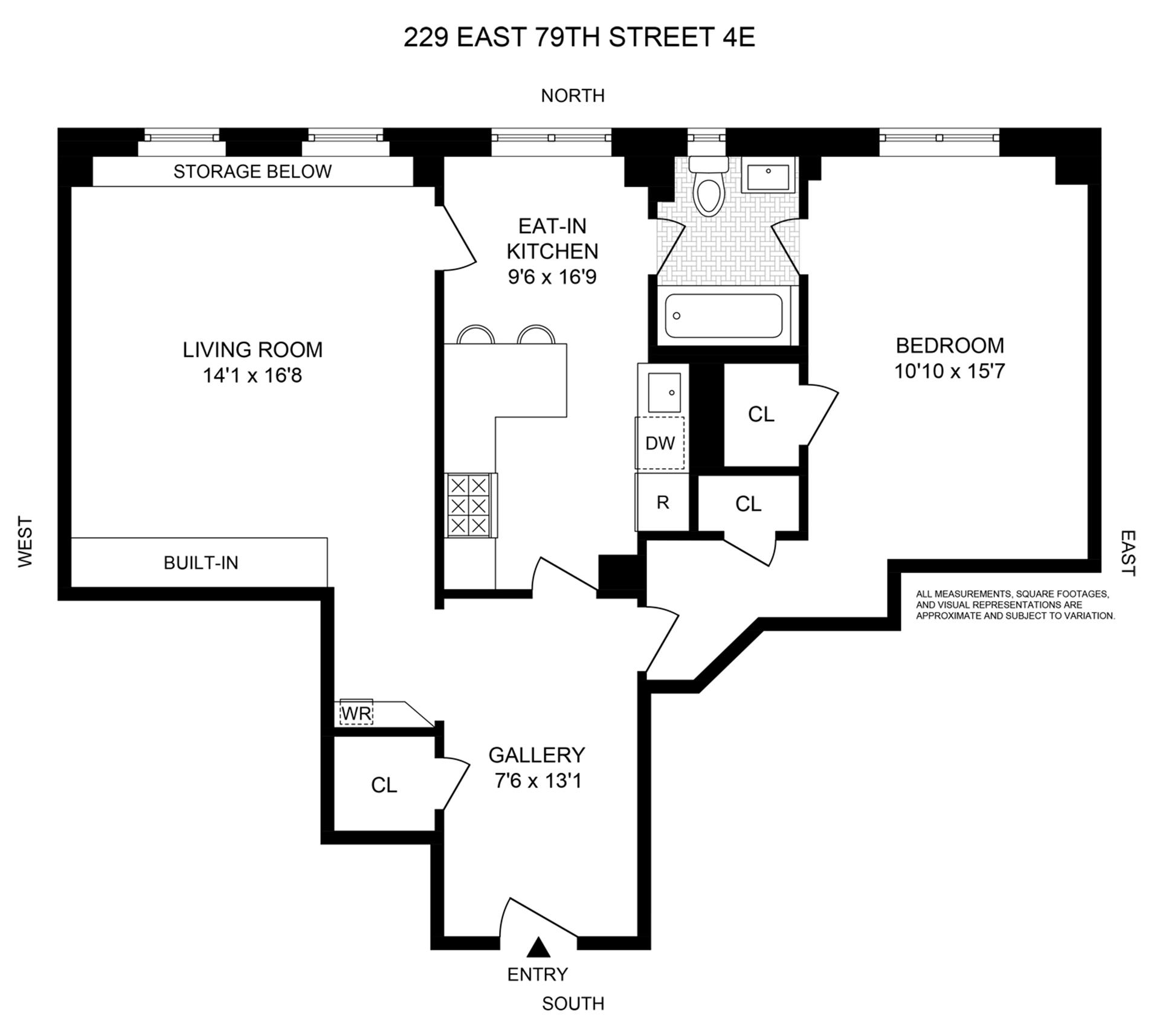 Floorplan for 229 East 79th Street, 4E