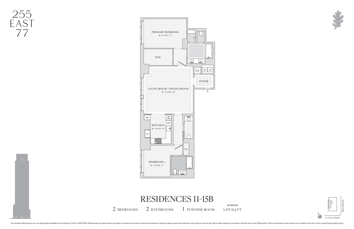 Floorplan for 255 East 77th Street, 12B