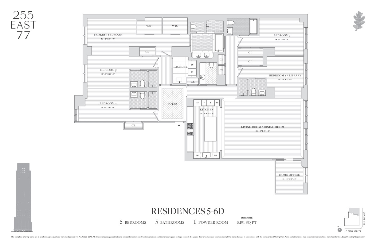 Floorplan for 255 East 77th Street, 5D