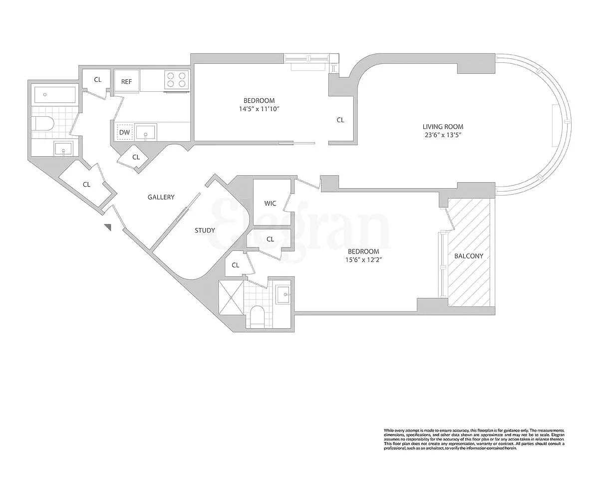 Floorplan for 330 East 38th Street, 14-K