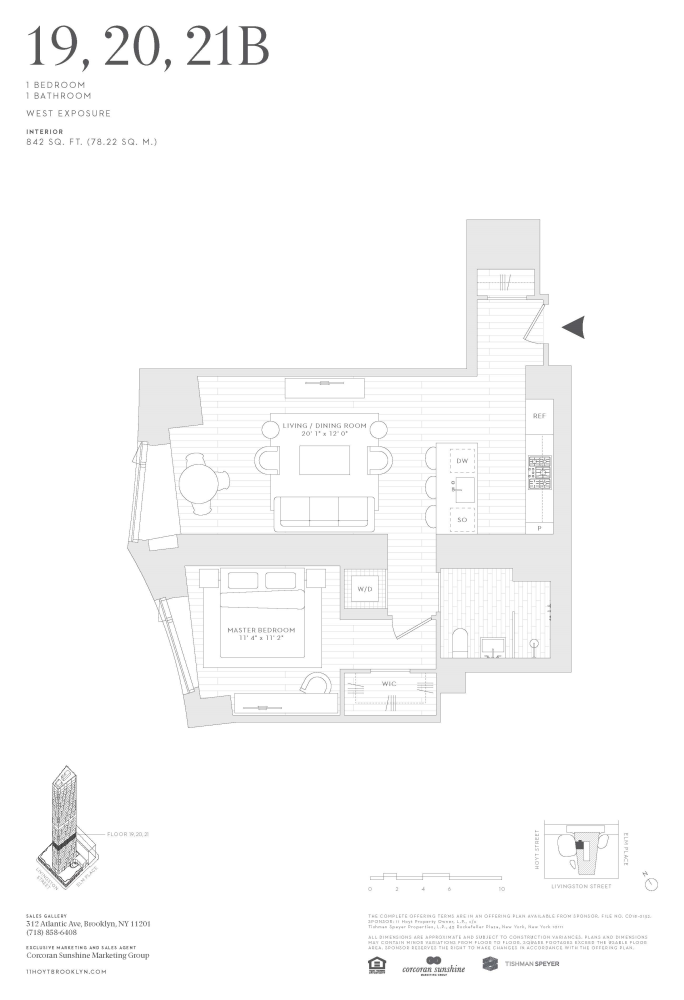 Floorplan for 11 Hoyt Street, 21B