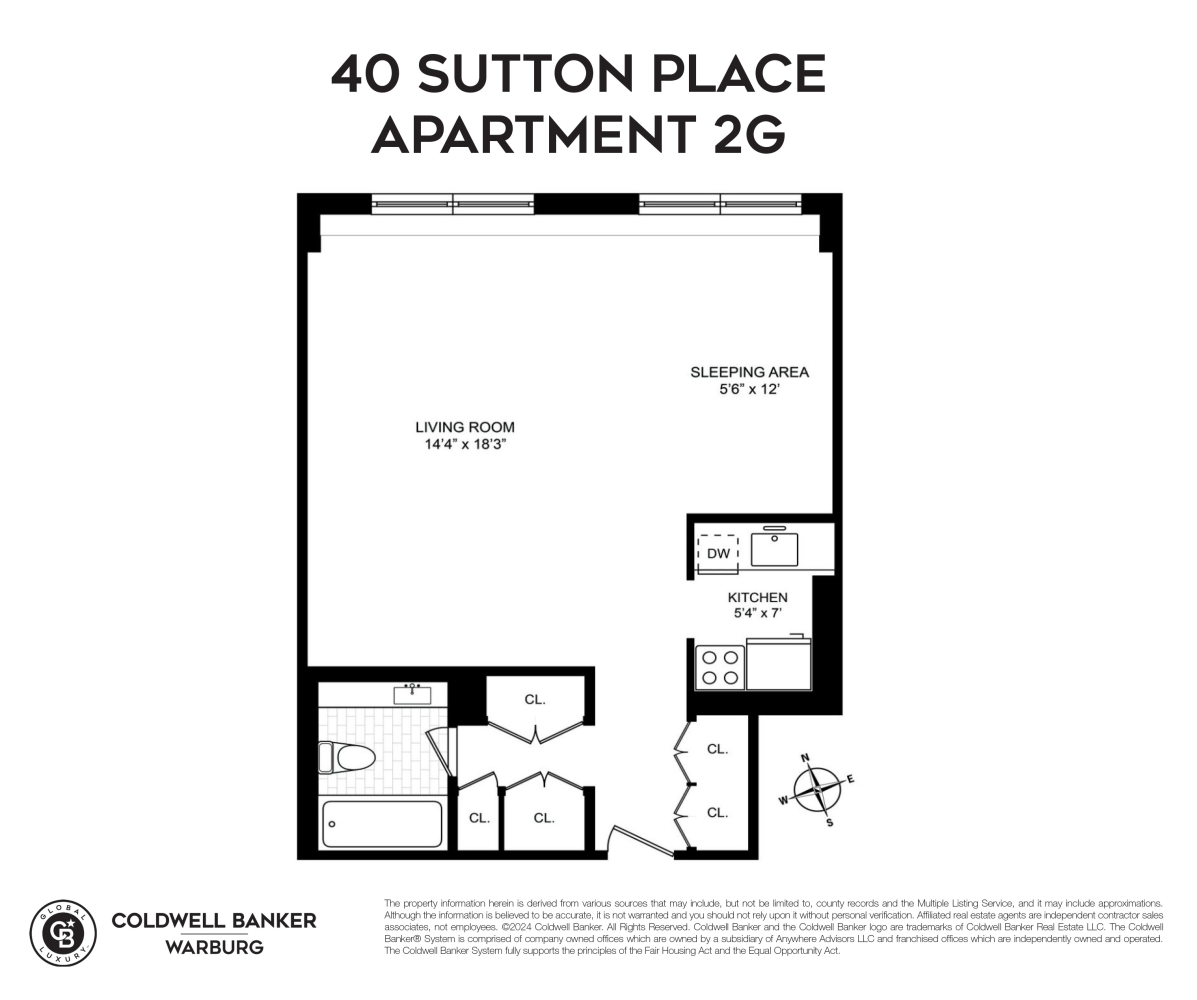 Floorplan for 40 Sutton Place, 5G