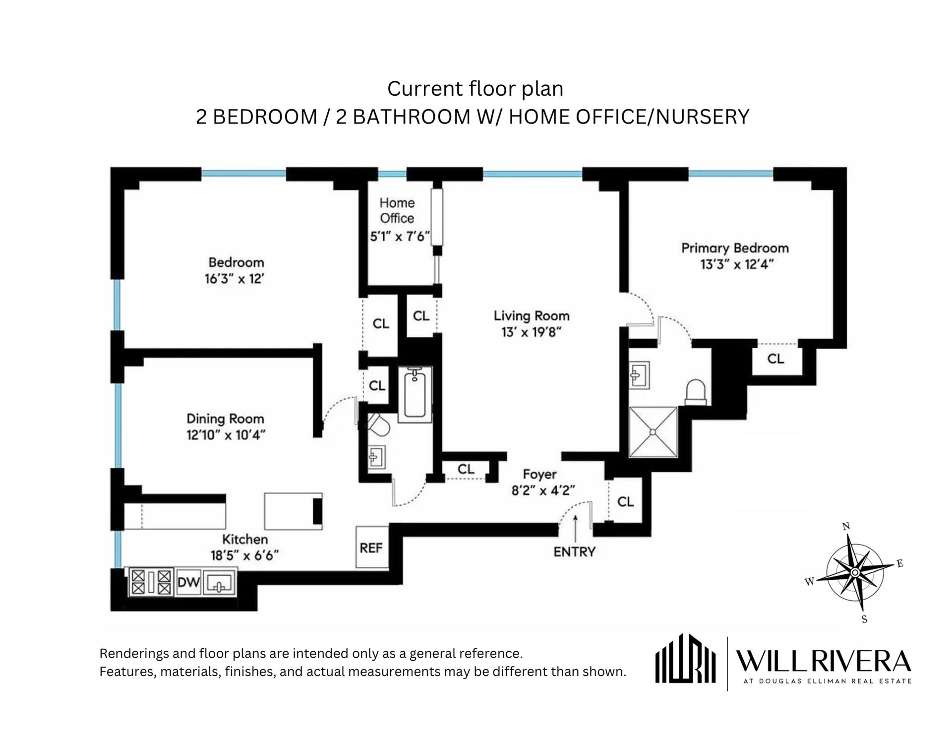 Floorplan for 7 West 96th Street, 2EF