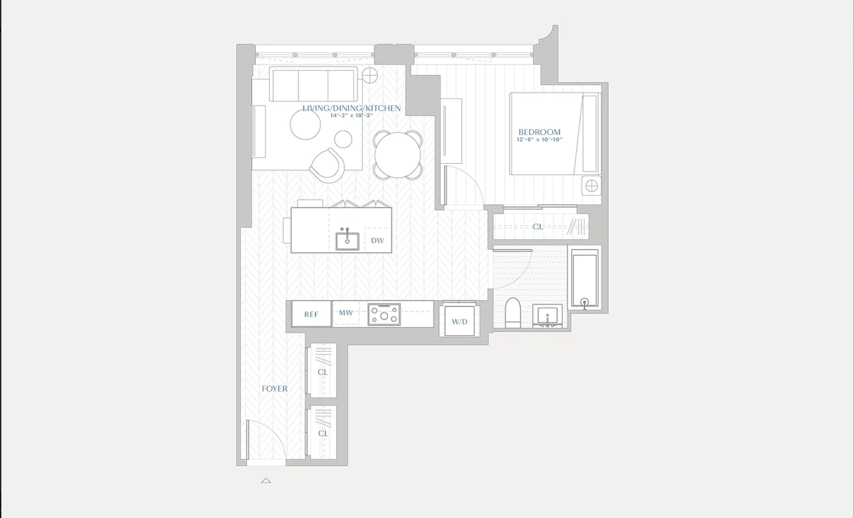 Floorplan for 115 York Street, 11C