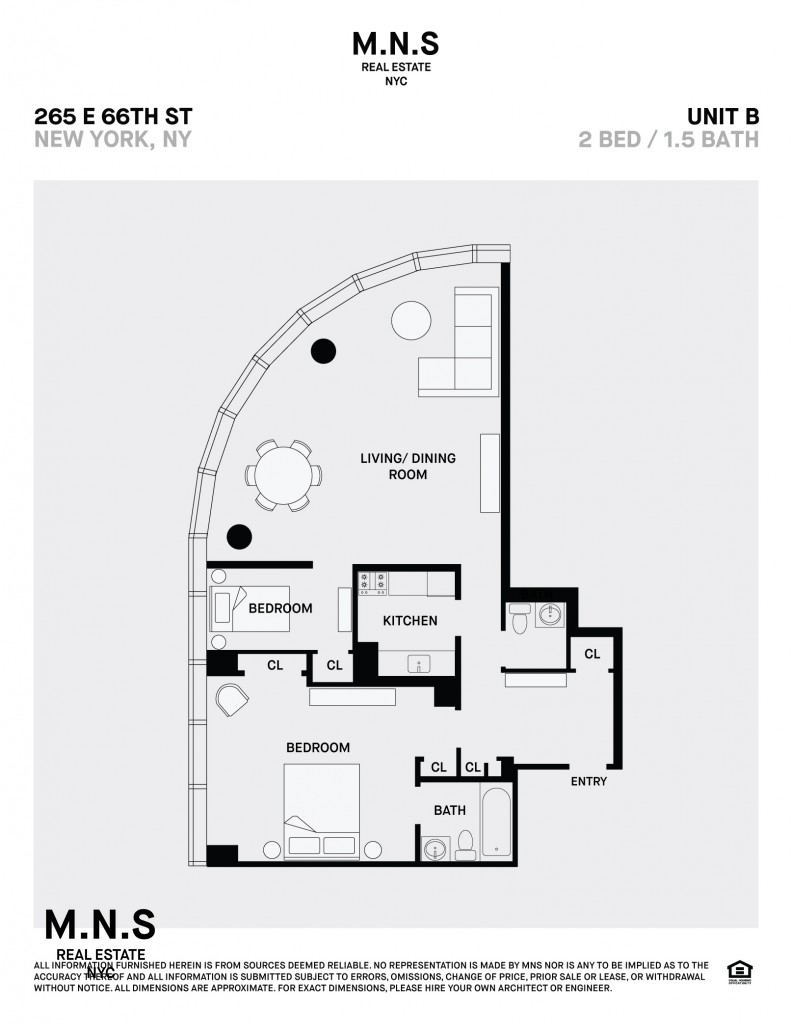 Floorplan for 265 East 66th Street, 25-B