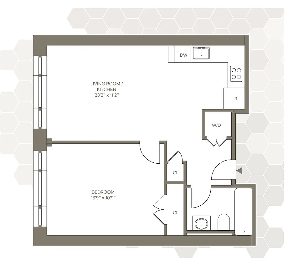 Floorplan for 366 Gates Avenue, 3A