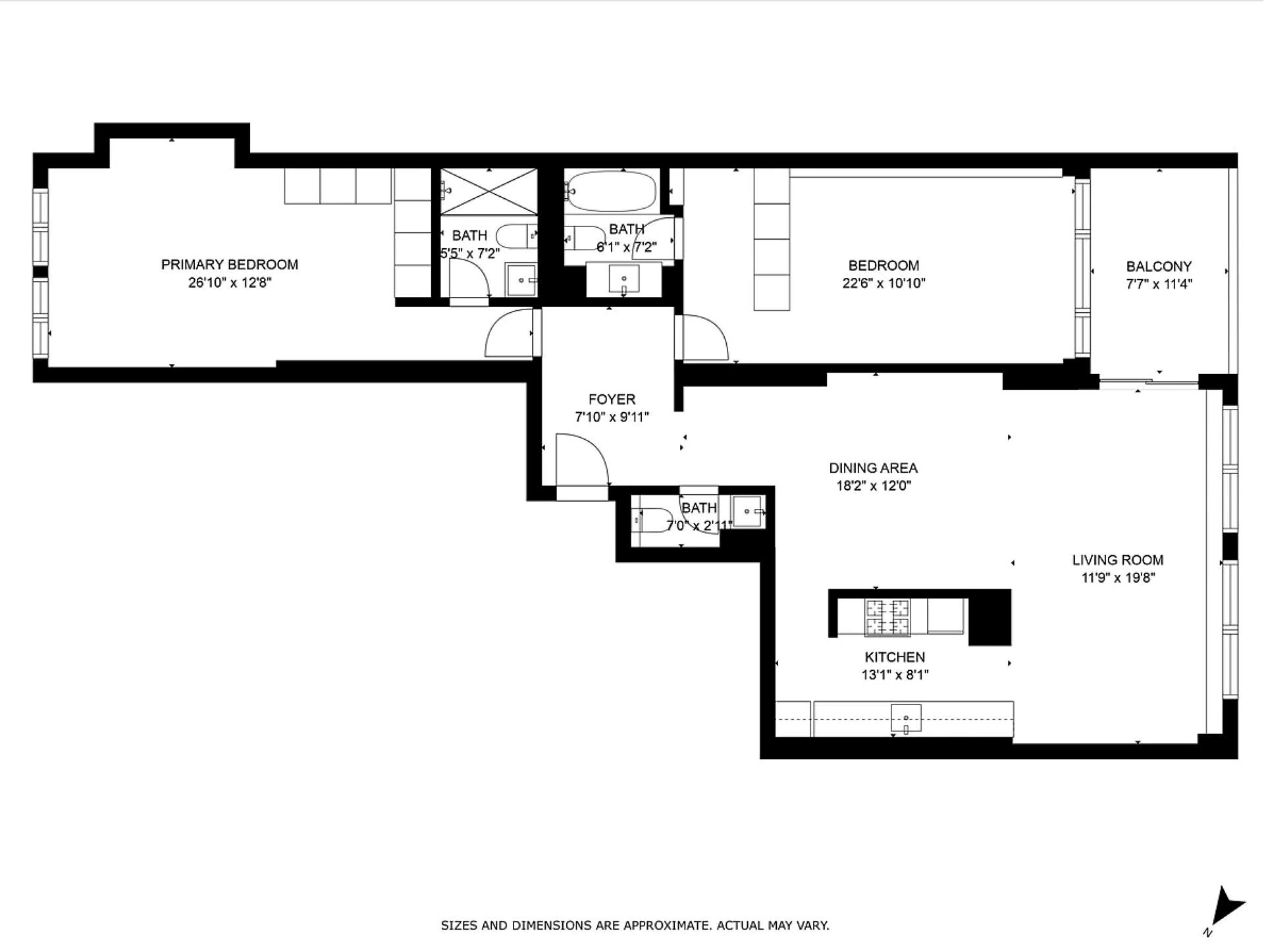 Floorplan for 124 East 79th Street, 8D