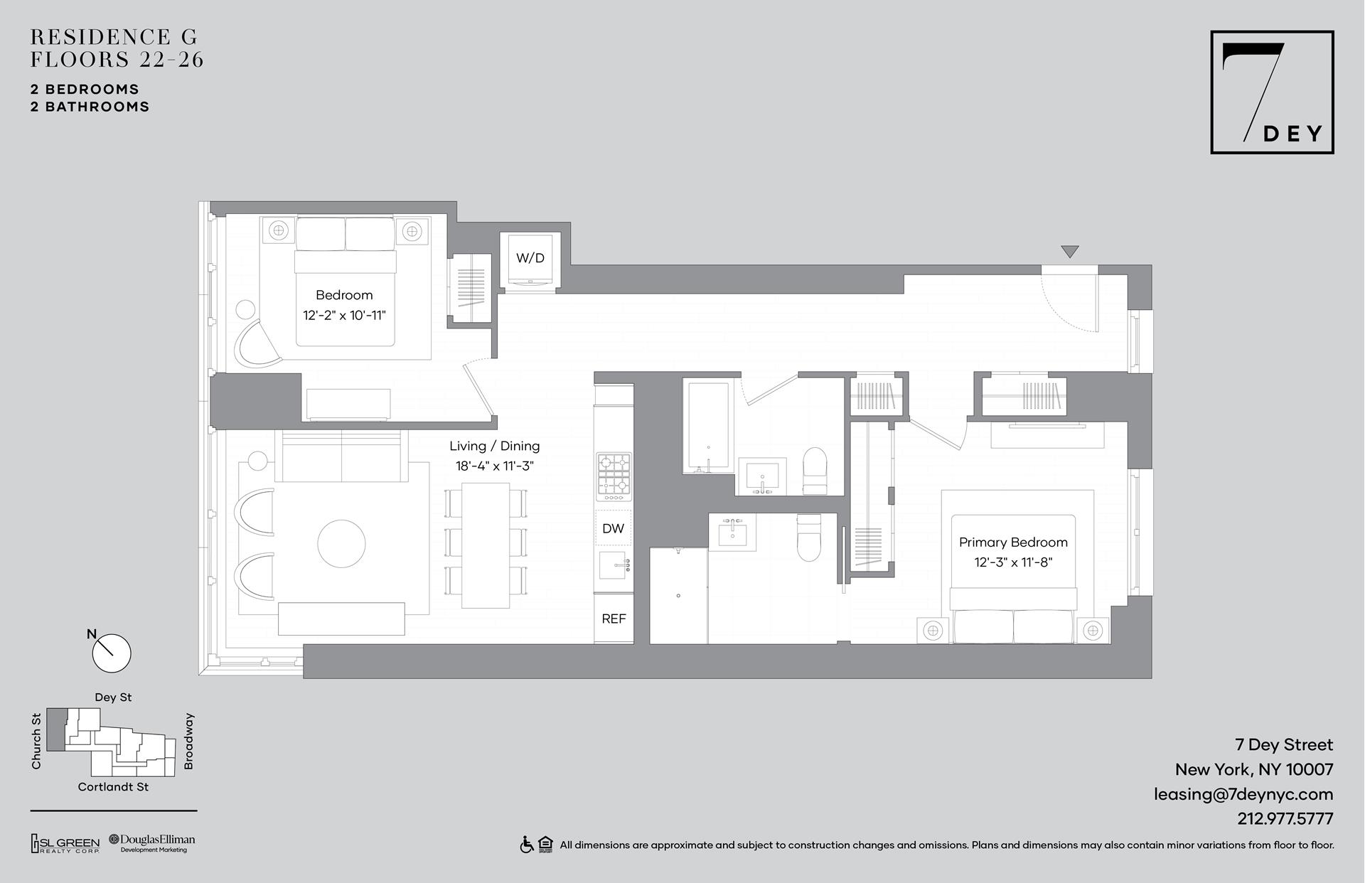 Floorplan for 7 Dey Street, 25G