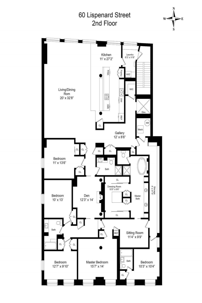 Floorplan for 60 Lispenard Street, 2