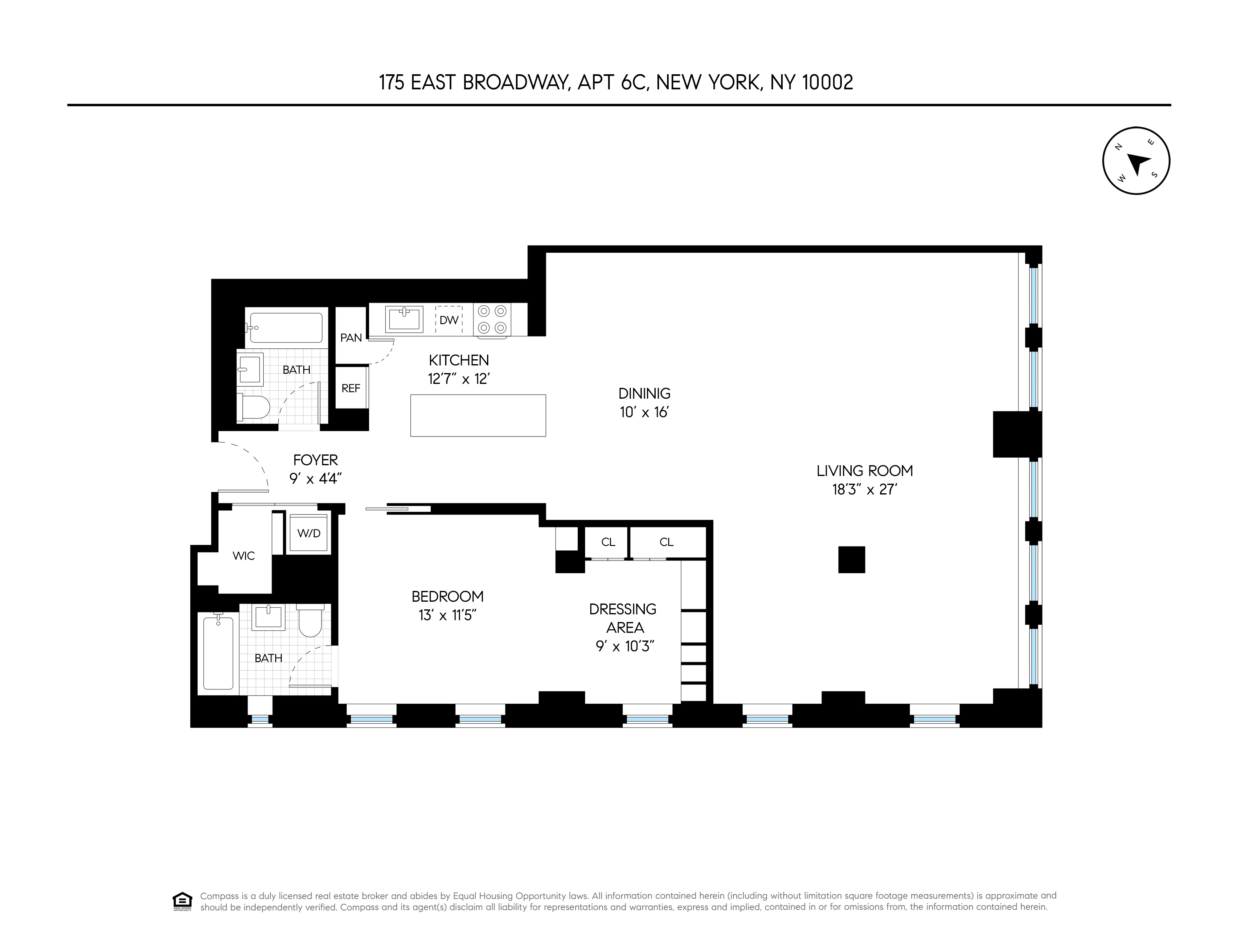 Floorplan for 175 East Broadway, 6CD