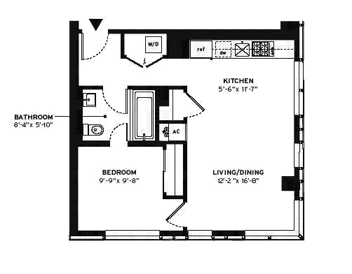 Floorplan for 150 Myrtle Avenue, 806