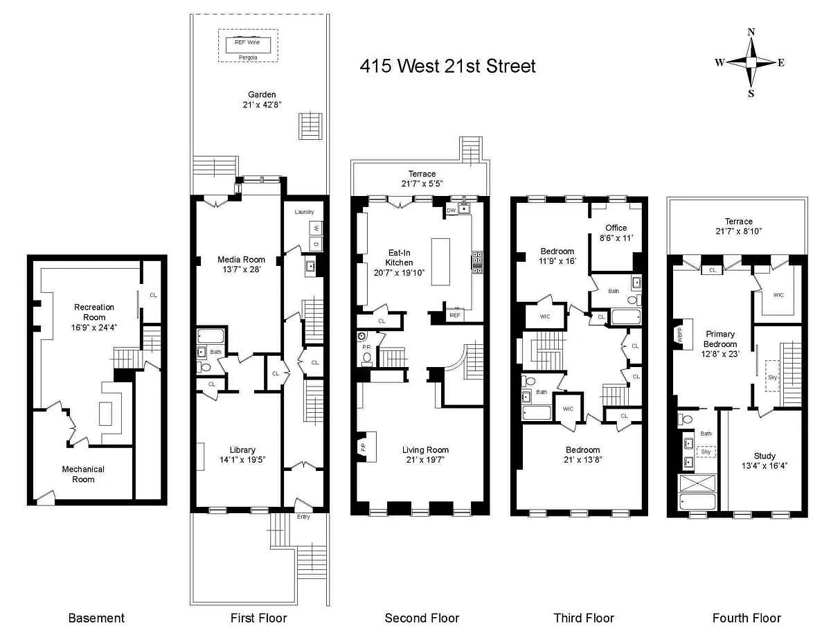 Floorplan for 415 West 21st Street