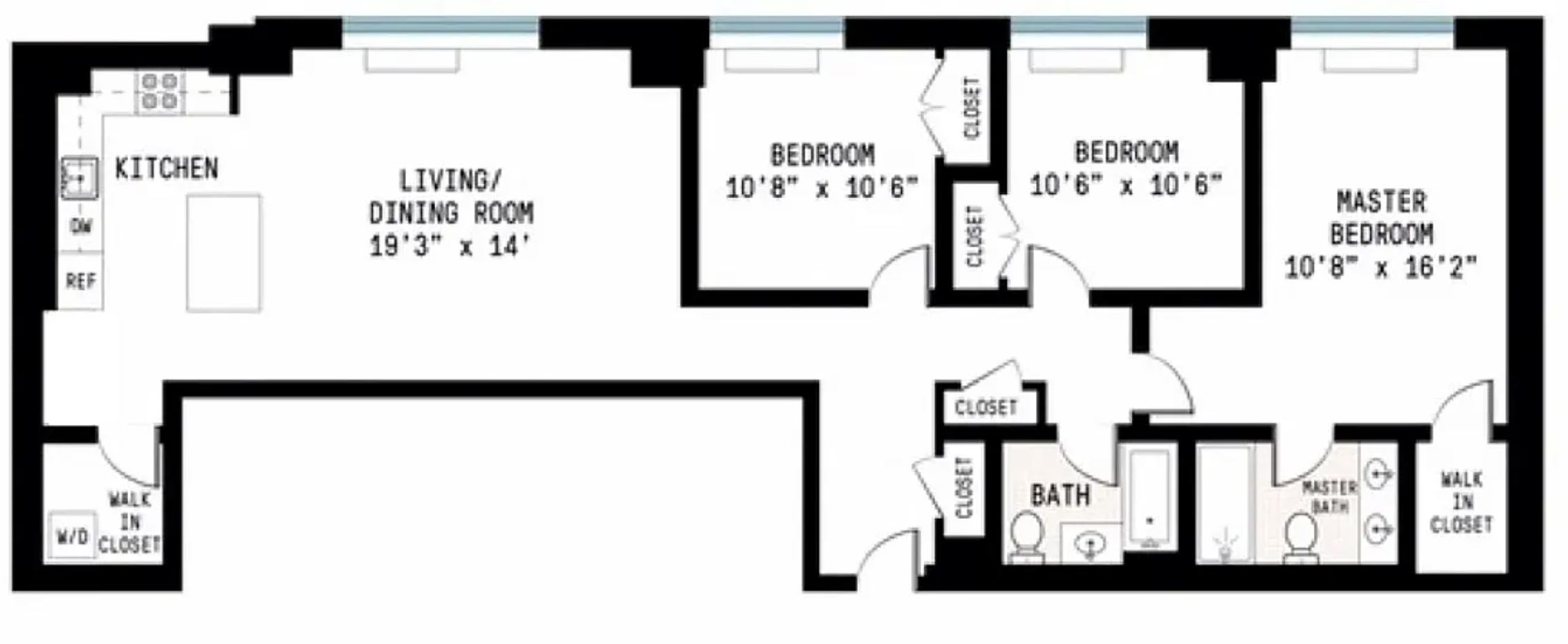 Floorplan for 301 West 118th Street, 8A